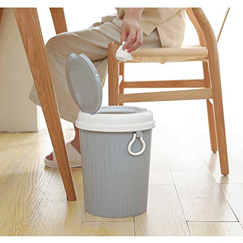 Neochy lixo lata de lixo de lixo de lata de lata de lixo nórdico com tampa Lixo da cozinha da cozinha lixo pode lixo de escritório, lixo seco e molhado seco e molhado podem virar lixo de lixo de lixo de plástico/latas