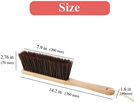 Counter duster com alça de madeira, vassoura de mão, madeira de mão-mão-mato escova de pincel de pó de