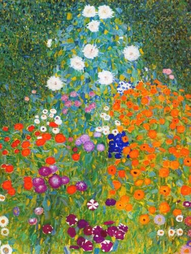 Jenesaisquoi Canvas Wall Art Famosos pinturas a óleo, jardim de flores Gustav Klimt Art Prints, Gustav