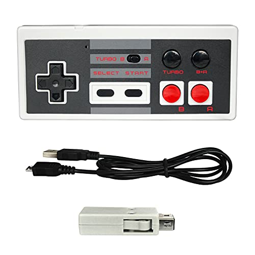 OSTENT Recarregable Wireless Controller Gamepad para Nintendo Nes Mini Classic Edition Famicom Mini Console Color White
