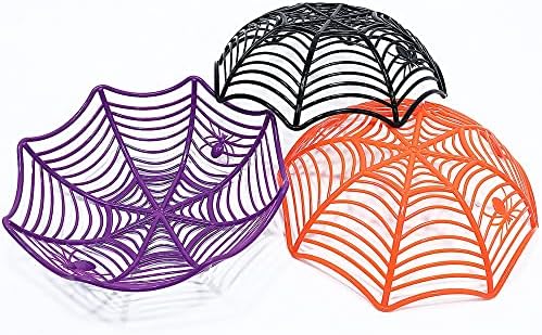 N/A Halloween Party Placas Spider Web Candy Basket Spiderweb Halloween Party Decor Supplies Cozinha