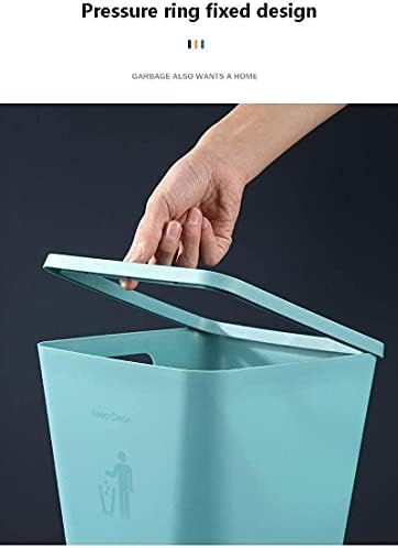 Lixo de recipiente de lixo wxxgy lixo sem tampa de estilo minimalista doméstico cesta de papel de lixo simples adequado, lixo/verde/com pressão