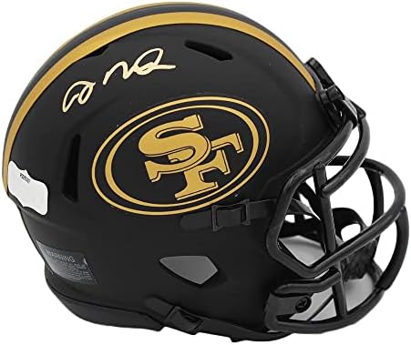 Joe Montana assinou San Francisco 49ers Speed ​​Eclipse NFL Mini Capacete - Mini Capacetes Autografados