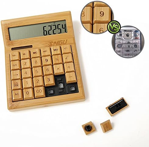 Calculadoras de bambu de energia solar da calculadora de desktop do sengu com tela grande de 12 dígitos…