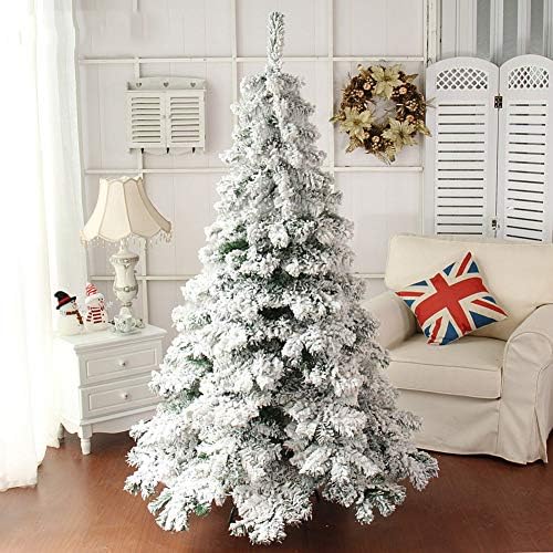 Árvore de Natal artificial e ecológica do Dulplay, abeto de neve em polpa, articulada com pernas de metal sólido perfeito para interno e externo -210cm