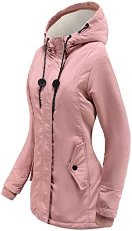 SGASY WOMENS Fashion Bonge Button Fleece Casal com capuz Winter Warm Jacket Plus Size Open Front Front Ano Novo ANORAK