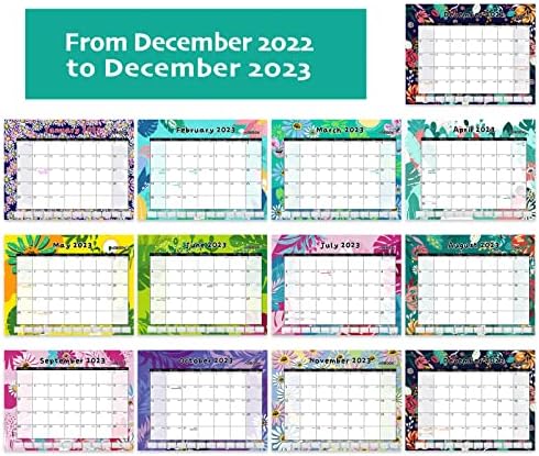 Calendário de mesa 2023, grande organizador mensal Pad Desk ou Wall Calendars, 22 x 17 Dezembro 2022 a dezembro