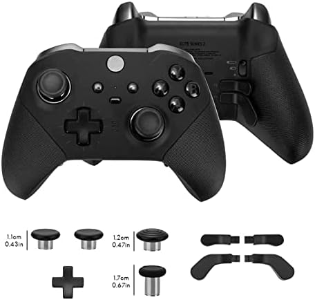 Duxicepin Metal Thumbsticks para Xbox Elite Controller Series 2, Xbox Elite Controller Série 2 Componentes de Acessórios Metal Mod 4 Swap Joystick magnético, 4 pernas, 1 D-pads