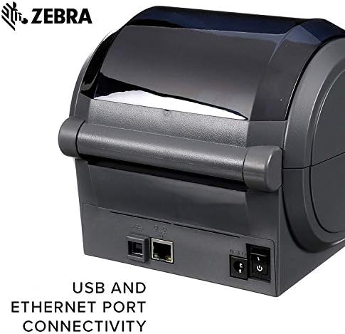 Zebra GX420T Monocroma Desktop Direct Térmica/Térmica Transferido Impressora com tecnologia Ethernet Fast, velocidade de impressão de 6 pol/s, resolução de impressão de 203 dpi, 4,09 Largura da impressão, 100-240V AC