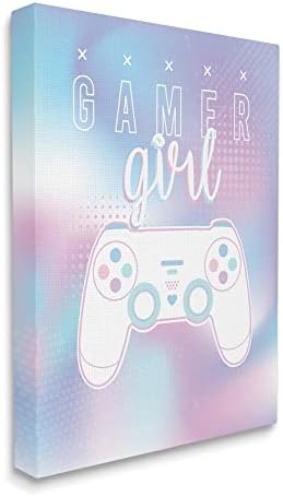 Stuell Industries Gamer Girl Pastel Typography Video Game Controller, Design by Angela Nickeas