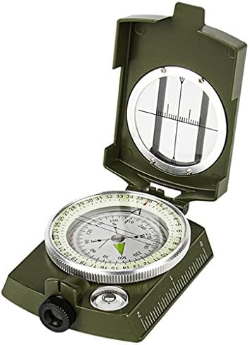 Quesheng Professional Exército Militar Metal Metal Compass Clinometer Camping Outdoor Tools Multifunction Compass