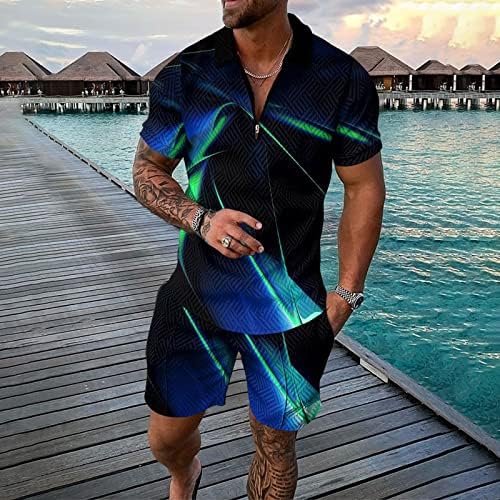 Camisas de praia de verão bmisEgm para homens de traje de manga curta rápida e seca de homens