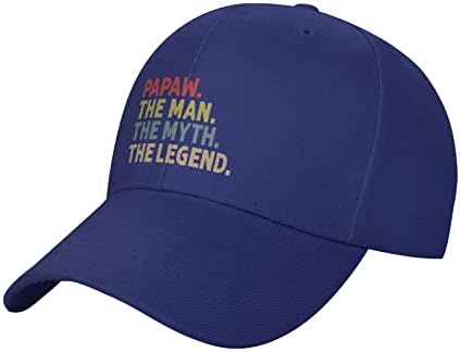 Papaw--O homem O mito The Legend Hat Hat Men Cap de beisebol feminino Captrines de caminhão preto elegante Caps de papai Caps