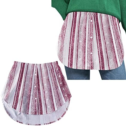 Mini camisa feminina Ajustável Camadas de camadas falsas de camadas falsas Camisas de varredura mais baixa saia de argola para meninas 12-14