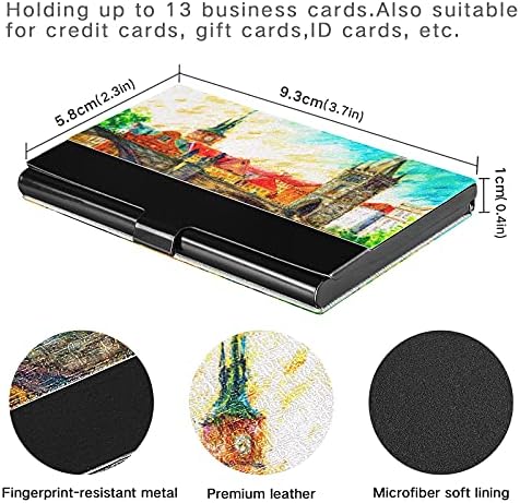 Pintura a óleo Bridge Business Card Card para homens Caso de cartões de visita de homens com cartão de crédito