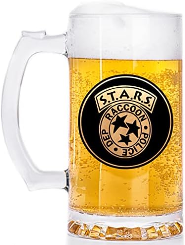 S.T.A.R.S. Caneca de cerveja. Caneca de cerveja de vidro personalizada. Caneca para jogadores. Estrelas