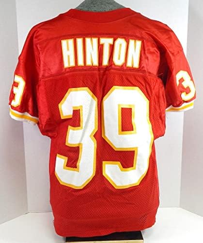 Kansas City Chiefs Hinton 39 Jogo emitido Red Jersey 42 DP33057 - Jerseys de Jerseys usados ​​na NFL não assinada