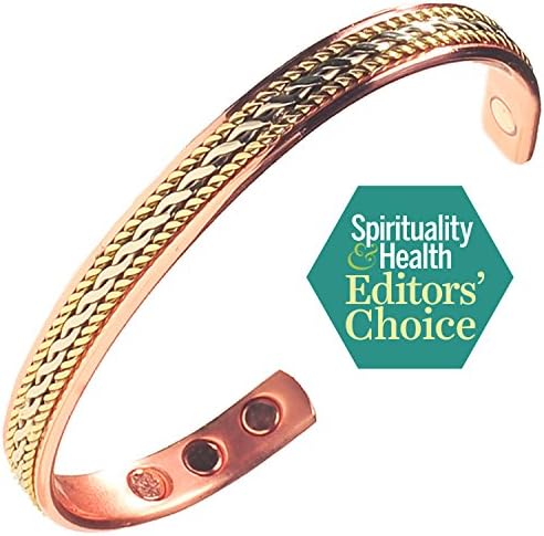 Pure Pure Copper Magnetic Bracelet Gift Set com uma bolsa de veludo luxuosa