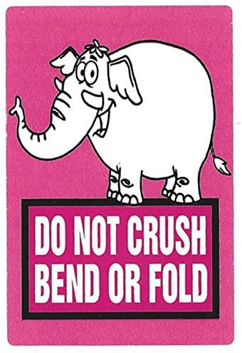 Elefante rosa Não esmague ou dobra os adesivos 3 por 2 - 500CT