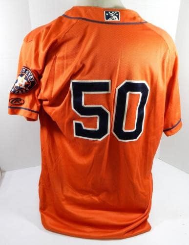 Greeneville Astros 50 Game usado Orange Jersey 48 DP32955 - Jerseys MLB usada para jogo