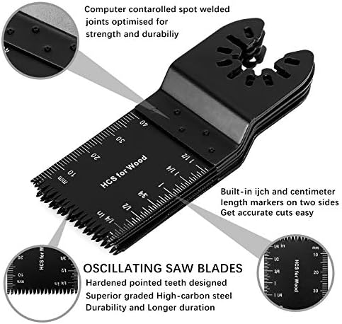 Lâminas de serra oscilantes 23pcs kit de lâminas multitool lâminas de serra rápida, compatível com