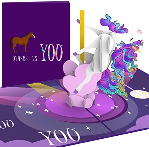 Liif Hilariante Unicorn 40º cartão de aniversário, engraçado Feliz 40º cartão de aniversário para mulheres, ela, irmã, tia, esposa, amiga - quarenta, celebração, cartão de aniversário de 40 anos | Com nota de mensagem e envelope | Tamanho 7 x 5 polegadas