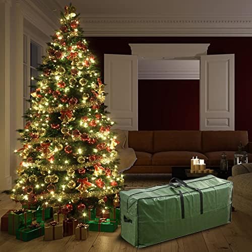 Dbylxmn Saco de armazenamento de árvore de Natal pode armazenar armazenamento de árvore de Natal Home Armazenamento doméstico Durável Material à prova d'água Poeira e bolso com zíper com cesta de armário de alça