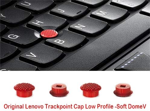 Caps de ponto de trackpoint de perfil ， 6 pcs Obkjj Super Low Trackpoint Red Cap para Lenovo