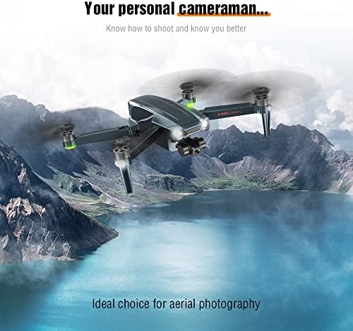 Drone sem escova Afeboo com câmera - 4K HD Câmera dupla FPV Drone dobrável, 2,4 GHz WiFi Quadcopter com controle, um botão de ajuste de velocidade de partida, adequado para crianças iniciantes