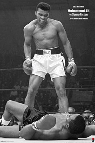 Pirâmide América Muhammad Ali vs Liston Primeiro Minuto Knockout 1965 Famous Boxing Match Photo Cool Wall Decor Art Print Poster 12x18