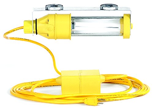 Woodhead 1083-3mm Luz da máquina, dever industrial, lâmpada fluorescente, suporte de suporte magnético, lâmpada de 13W, NEMA 5-15, lâmpada PL13/41, 18/3 SJTOOW, 120VAC