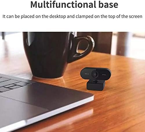 Webcam com Câmera de Mic PC 1080p USB para Chamadas de Video Calling & Graving Video Conference/Online Ensino/Aulas Online/Reunião de Negócios Compatível com o MacBook de Laptop para Desktop.