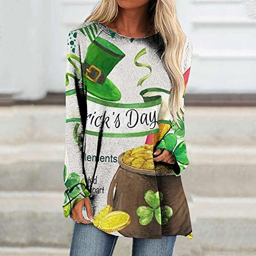 Túnicas de camisas do dia de St Pattys para as mulheres vestirem com leggings Irish Green Tshirt Tops Dressy Tops para festa noturna