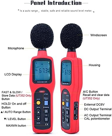 FZZDP 3digital Ruído Testador de som Medidor de som 30-130dB O monitoramento de decibel tem uma taxa de ponderação/amostra de frequência A&C