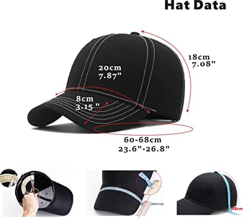 Munula de tamanho grande boné de beisebol xxl chapéus de cabeça grande para homens grandes chapéus de moda papai chapéu ajustável 23,6 -26,8
