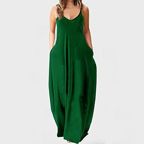 Mulheres vestidos de verão 2023 plus size spaghetti tira de mangueira maxi vestido casual long