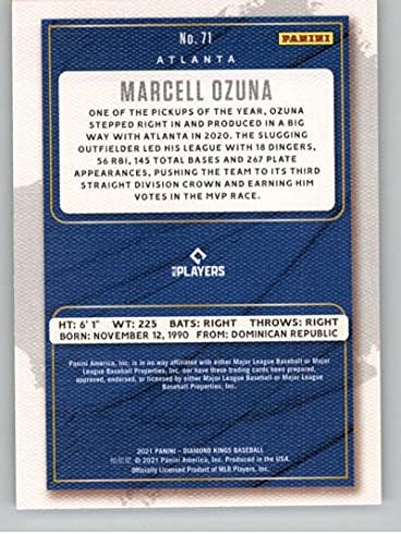 2021 Panini Diamond Kings #71 Marcell Ozuna Atlanta Braves Baseball Trading Card