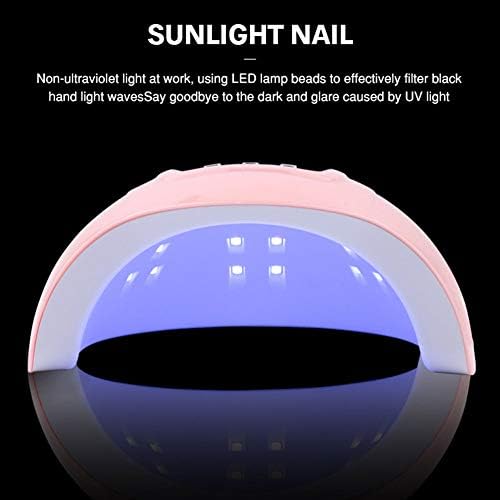 Lâmpada de unhas em gel UV, luz de gel de gel de unhas de 54w com configuração de 3 timer, lâmpada de