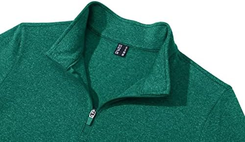 Camisas de manga longa feminina de Magcomsen 1/4 Zip Pullover de lã de gola atlética camisetas