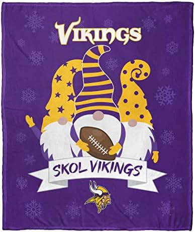 Northwest NFL Minnesota Vikings Gnomie Love Silk Touch Throw Planta, cores da equipe, 50 x 60