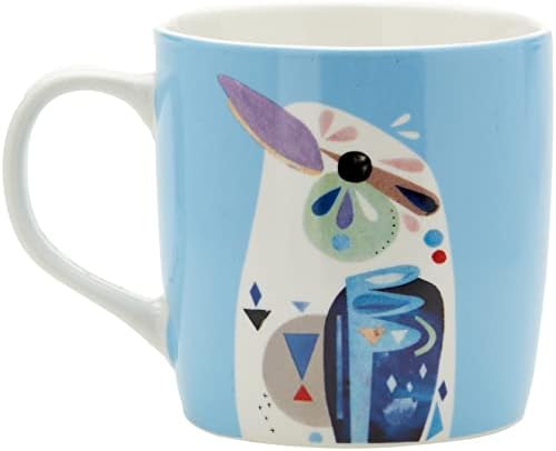 Maxwell & Williams Pete Cromer Coffee Cup/Tea Caneca com 'Galah' Design, Porcelana, Rosa, 375 ml