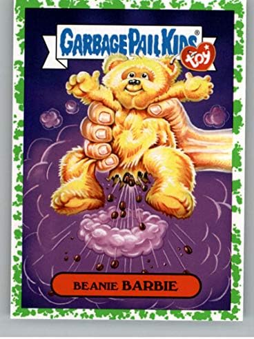 2019 Topps Garbage Bail Kids Nós odiamos os anos 90 Toys adesivos B Puke Green #16 Beanie Barbie Peelable Collectible Trading Sticker Card
