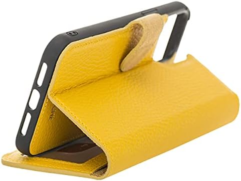 Caixa de carteira destacável de couro Compatível com o iPhone 12 Pro Max, RFID Protection Magnetic