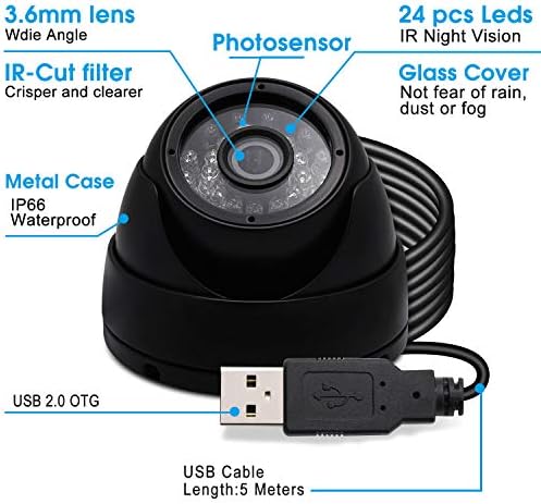 Câmera de Visão de Visão Noturna à prova d'água com LEDs a água Full Full HD Full HD