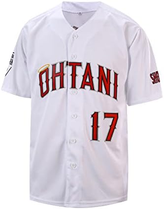 Volquez Men's Ohtani Baseball Jersey 17# Shotime Hipster Hip Hop Circhas costuradas