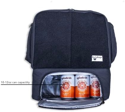 Mochila corpulenta de mochila com tiras refrigeradas e reforçadas: 5-7 Capacidade de conjunto. Cooler detém 10 latas ou 8 sacos