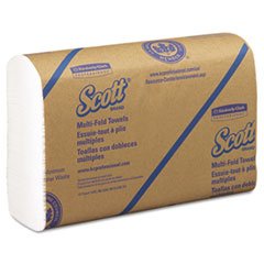 KCC01840 Toalhas de papel multifold Scott, 9 1/5 x 9 2/5, branco