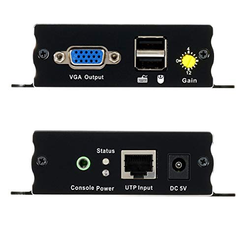 Tesmart 1080p 60Hz de longo alcance 984ft USB VGA KVM Extender sobre CAT5E CAT6 Ethernet Cable