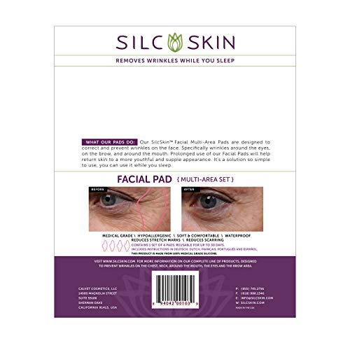 Pacote de decoletes e sobrancelhas de pele SILC - contém 1 bloco de decoletas, 4 almofadas faciais