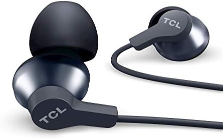 TCL ELIT200 Earbuds de ouvido com fones de ouvido com microfone embutido, som de alta resolução, ajuste ergonômico, motorista de 12,2 mm-cimento cinza
